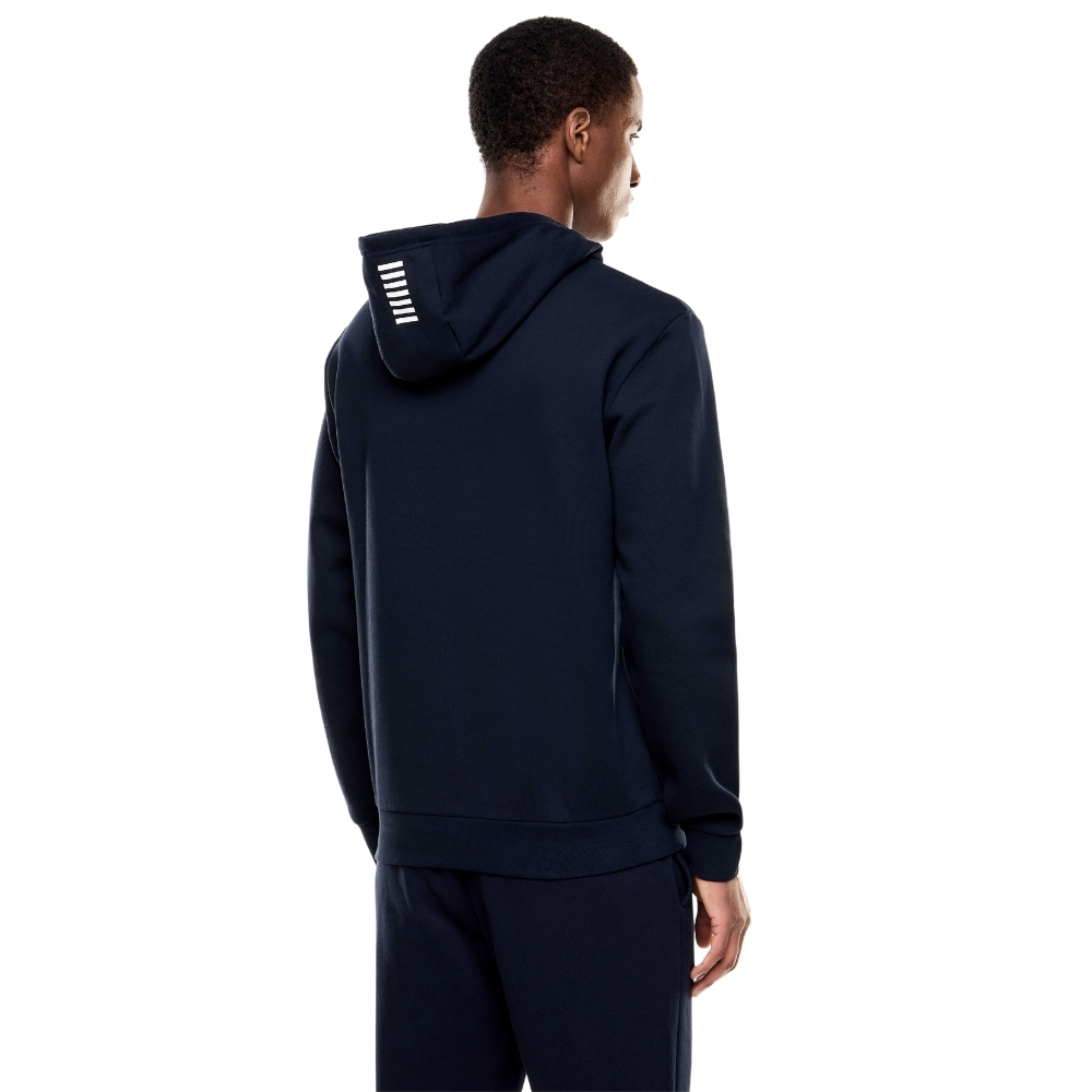 Felpa EA7 con cappuccio misto cotone