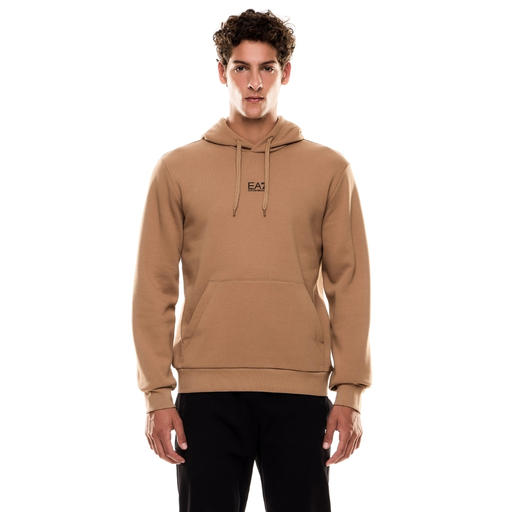 Felpa EA7 con cappuccio misto cotone