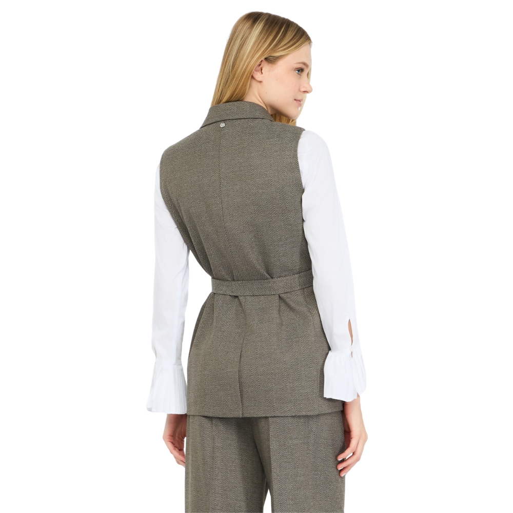 Gilet Liu Jo chevron con cintura