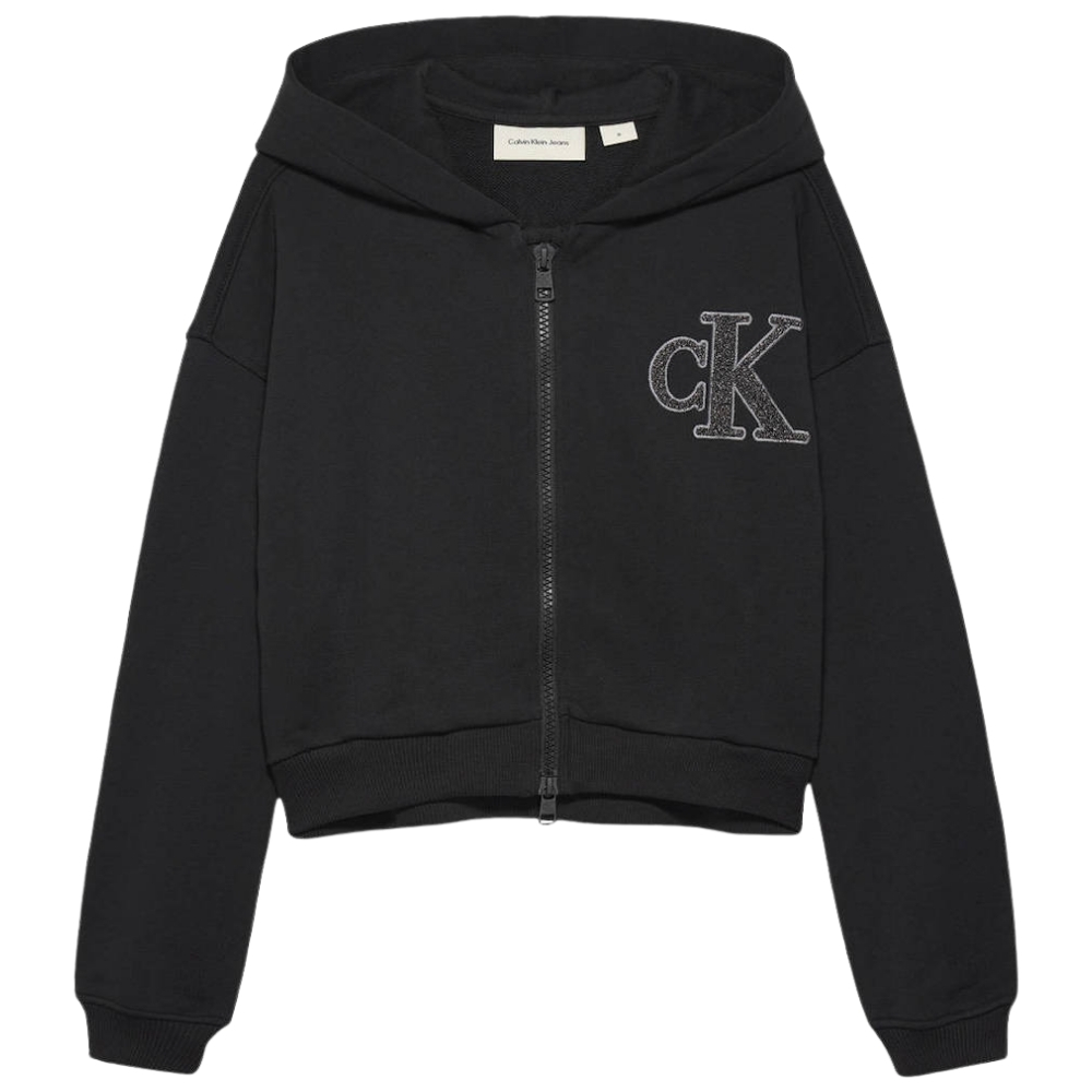 Felpa Calvin Klein con cappuccio con zip integrale e logo