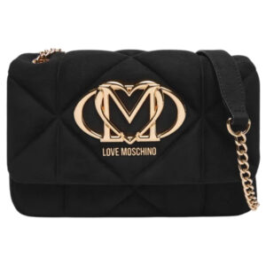 Borsa Love Moschino in suede logo