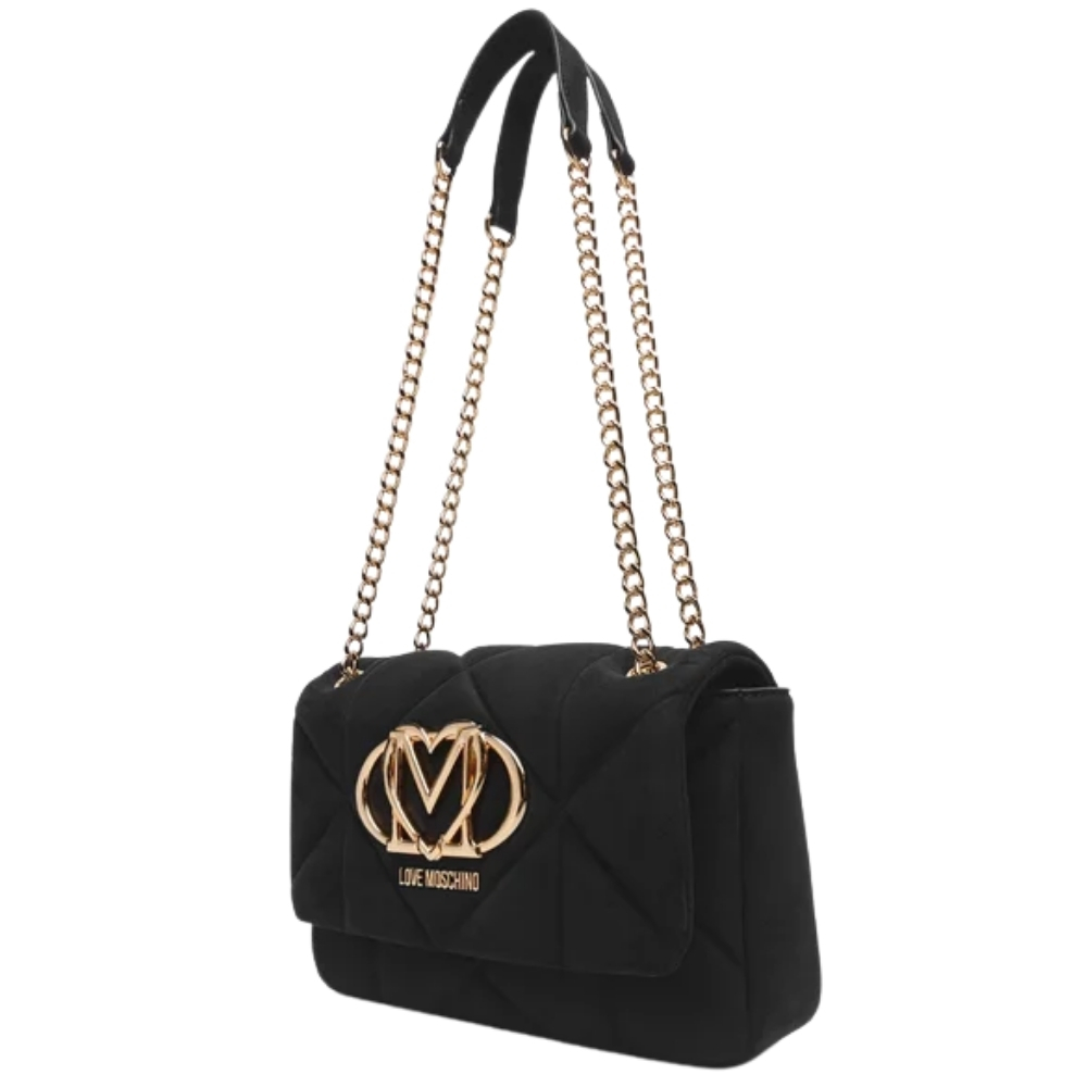 Borsa Love Moschino in suede logo
