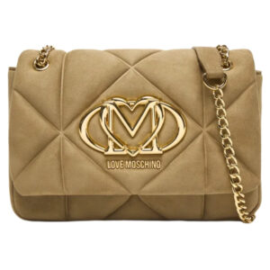 Borsa Love Moschino in suede logo