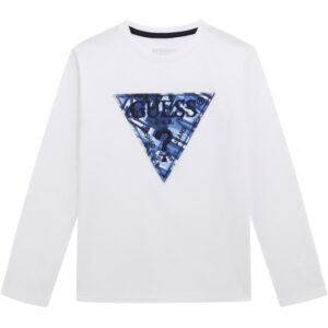 T-shirt Guess logo a maniche lunghe
