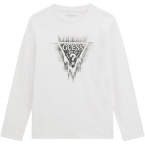 T-shirt Guess logo a maniche lunghe
