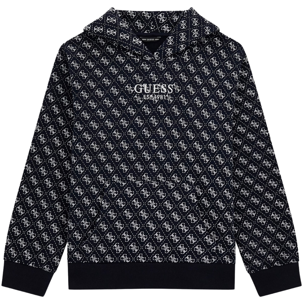 Felpa Guess con cappuccio stampa all over