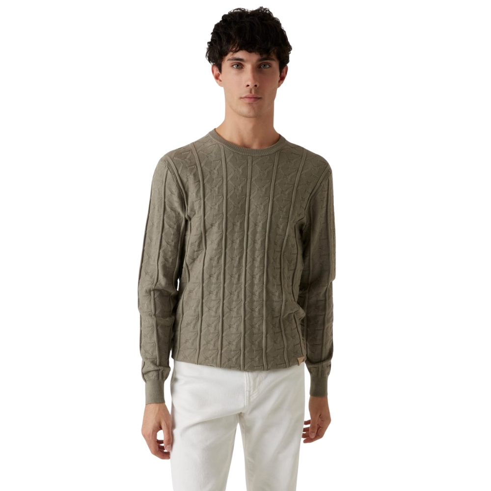 Maglione Guess girocollo con logo all over