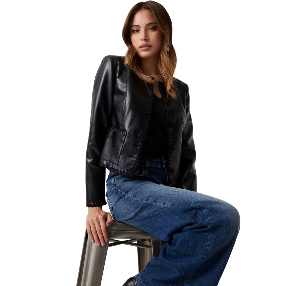 Giacca Guess similpelle Saffiano