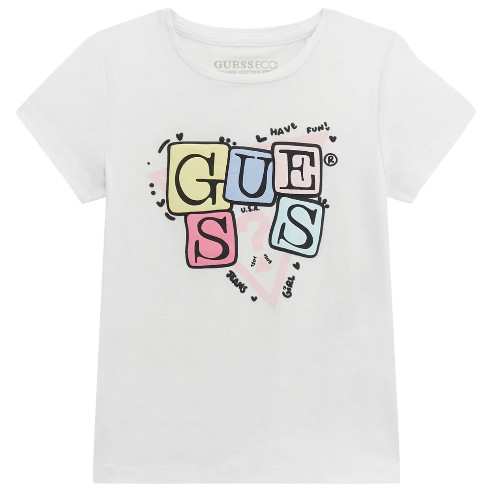 T-Shirt Guess logo a triangolo