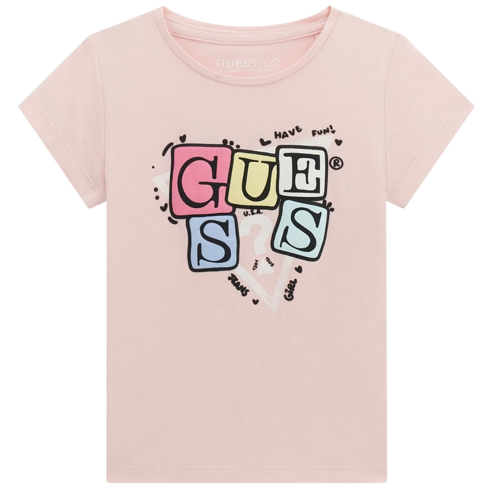 T-Shirt Guess logo a triangolo