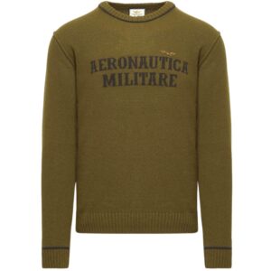 Maglione Aeronautica Militare in lana con logo jacquard