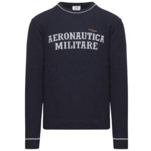 Maglione Aeronautica Militare in lana con logo jacquard