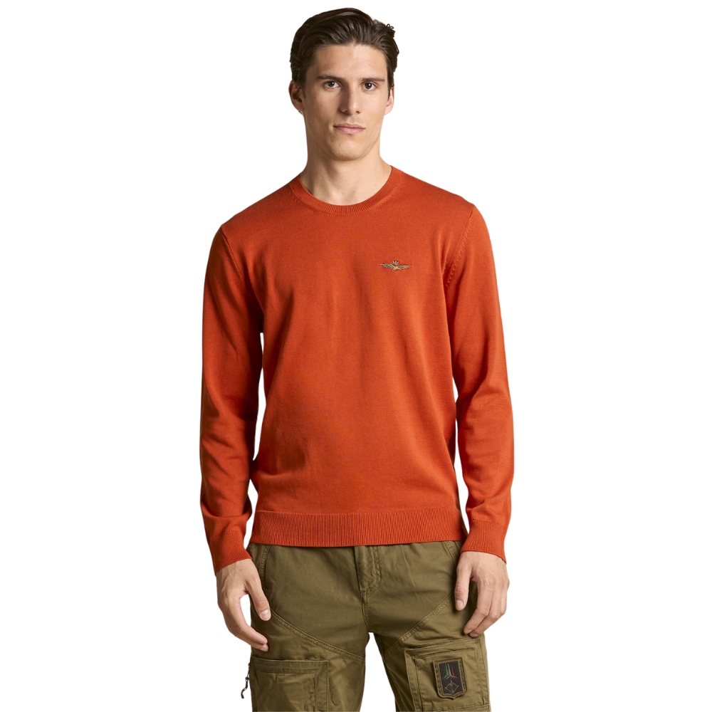 Maglia Aeronautica Militare girocollo in cotone tinto filo