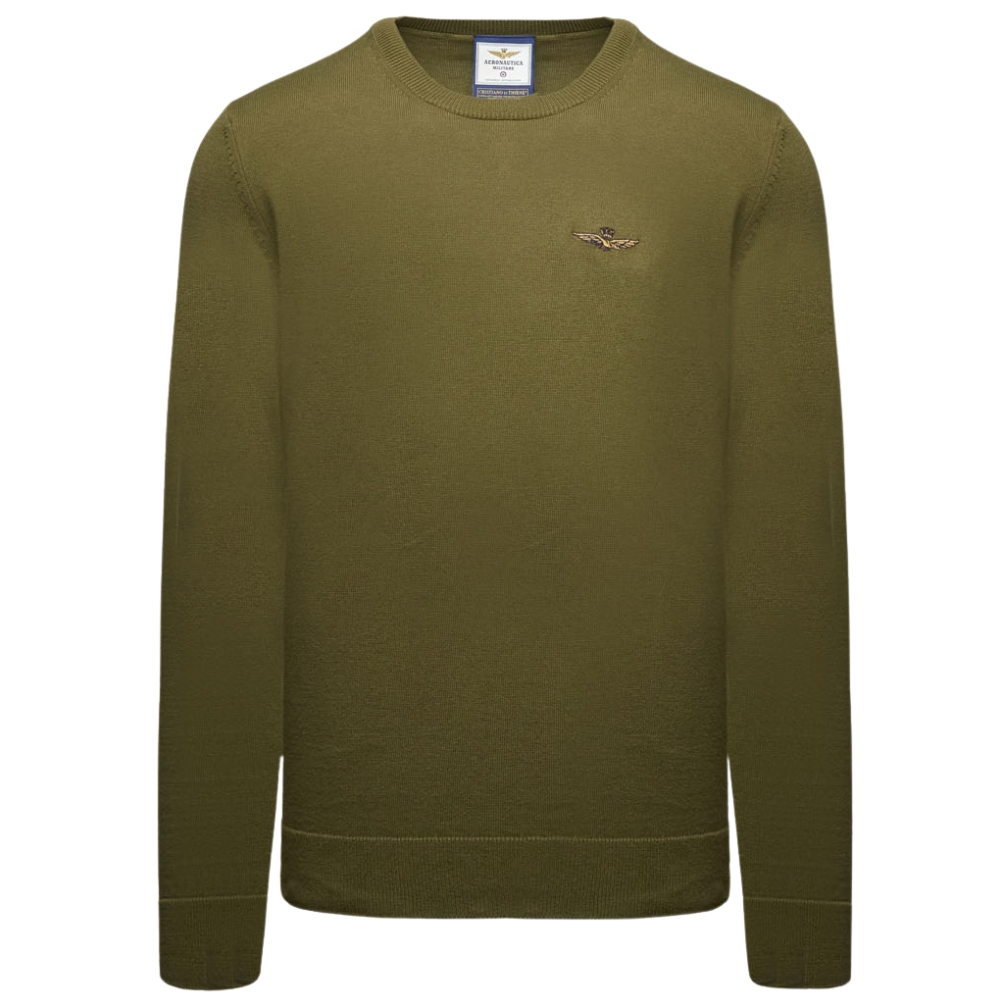 Maglia Aeronautica Militare girocollo in cotone tinto filo