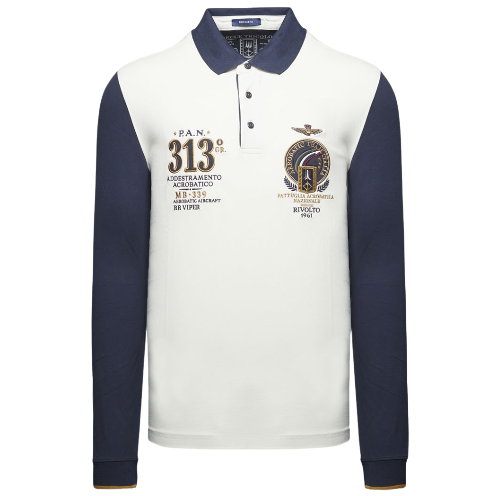 Polo Aeronautica Militare Frecce Tricolori ricamata in piqué