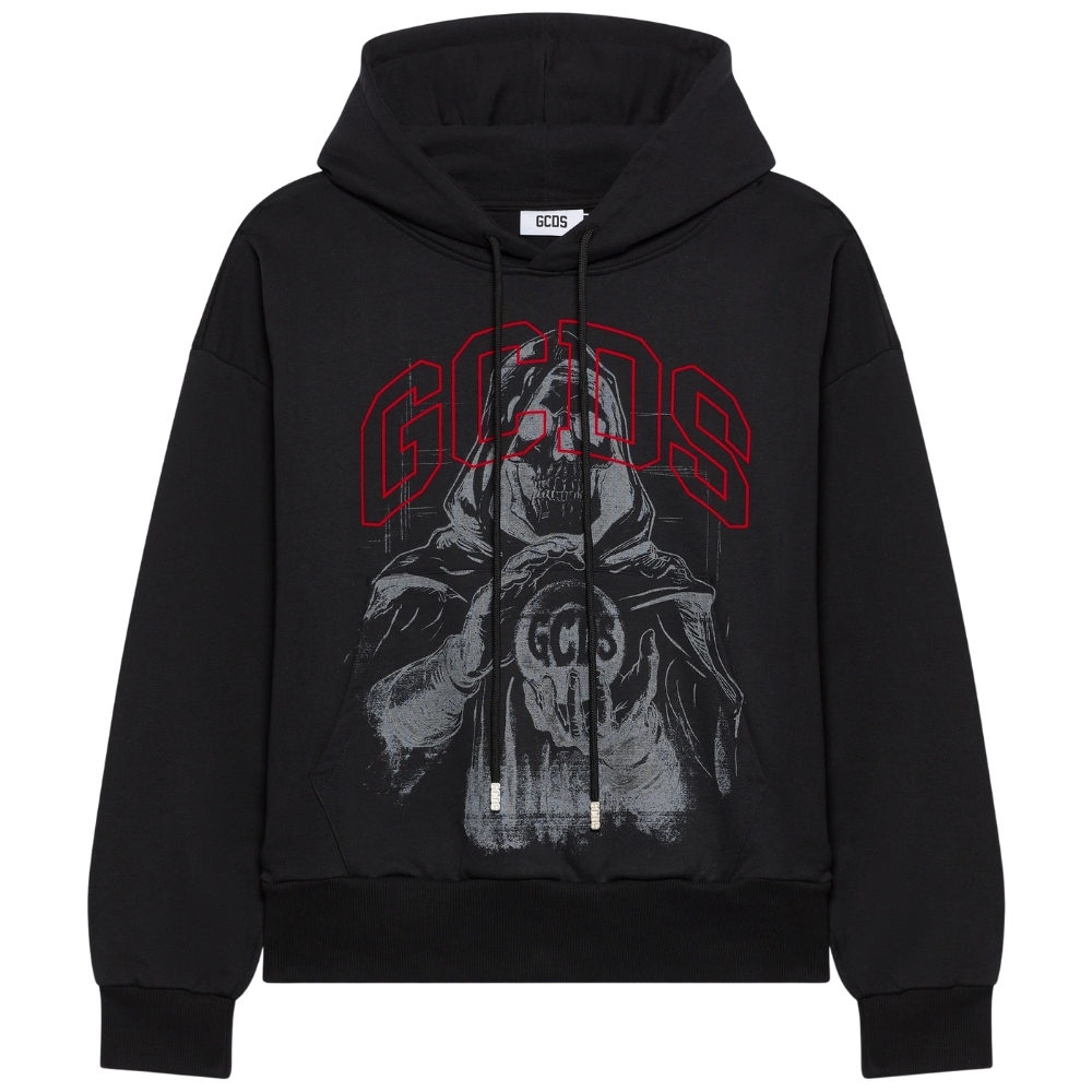 Felpa GCDS con cappuccio stampa gotica