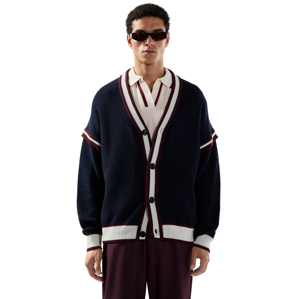 Cardigan GCDS college logo lounge