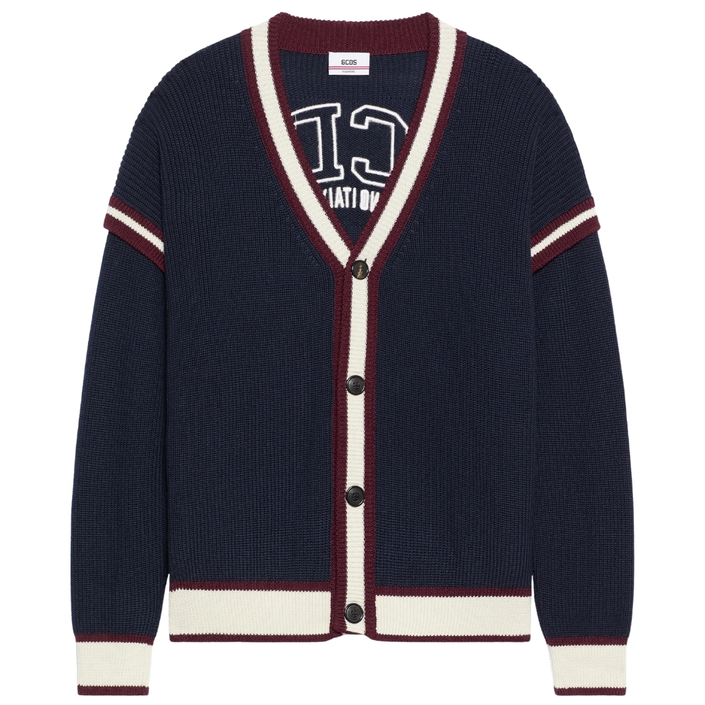 Cardigan GCDS college logo lounge