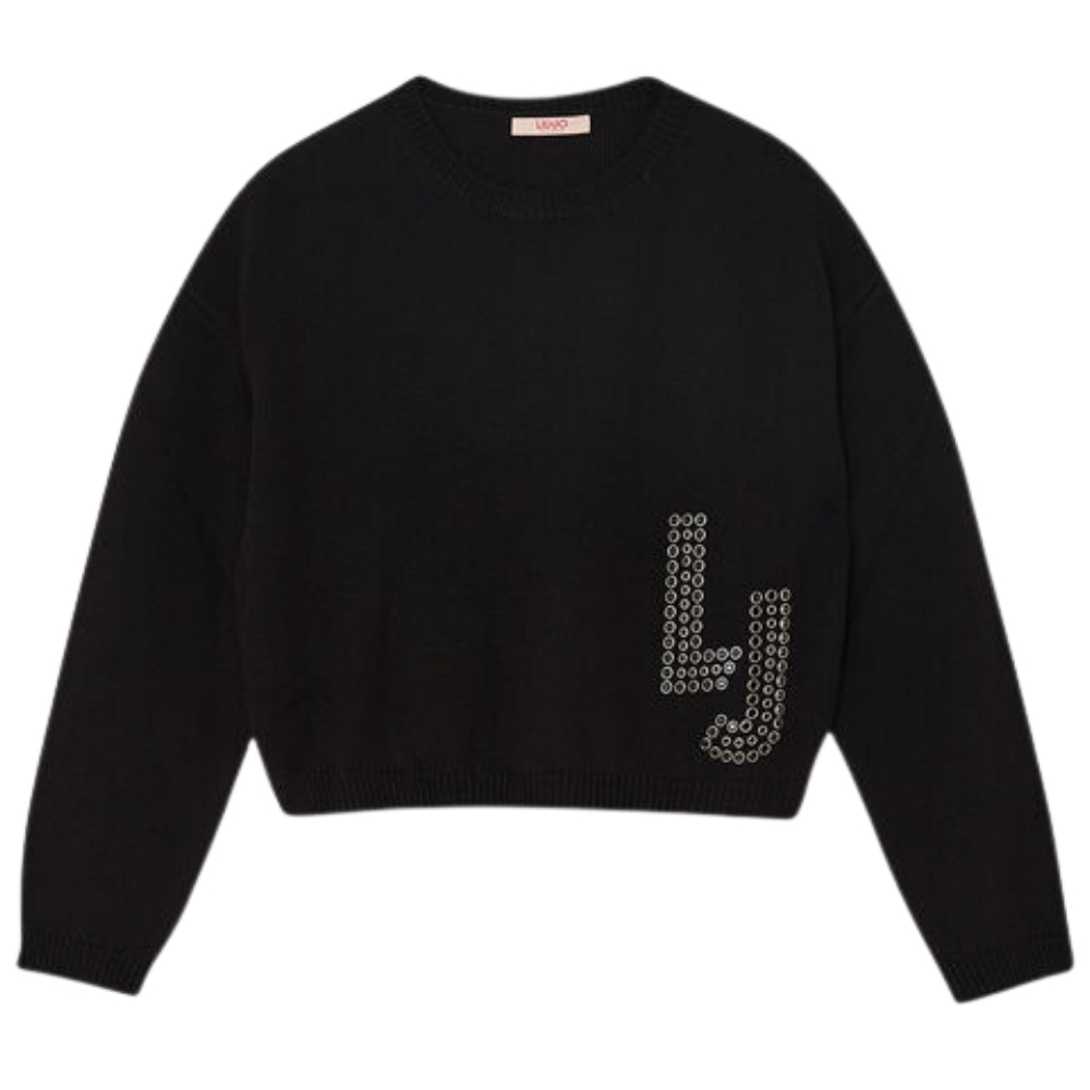 Maglia Liu Jo in lana con logo e strass