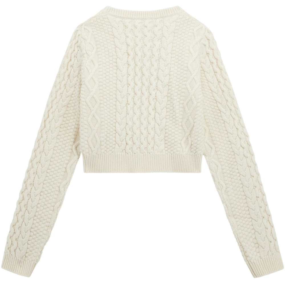 Maglione Guess scolla v con trecce