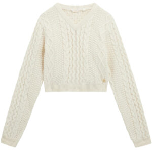 Maglione Guess scolla v con trecce