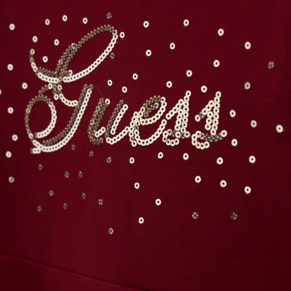 Abito Guess midi in punto Milano con paillettes