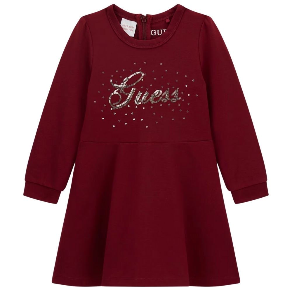 Abito Guess midi in punto Milano con paillettes