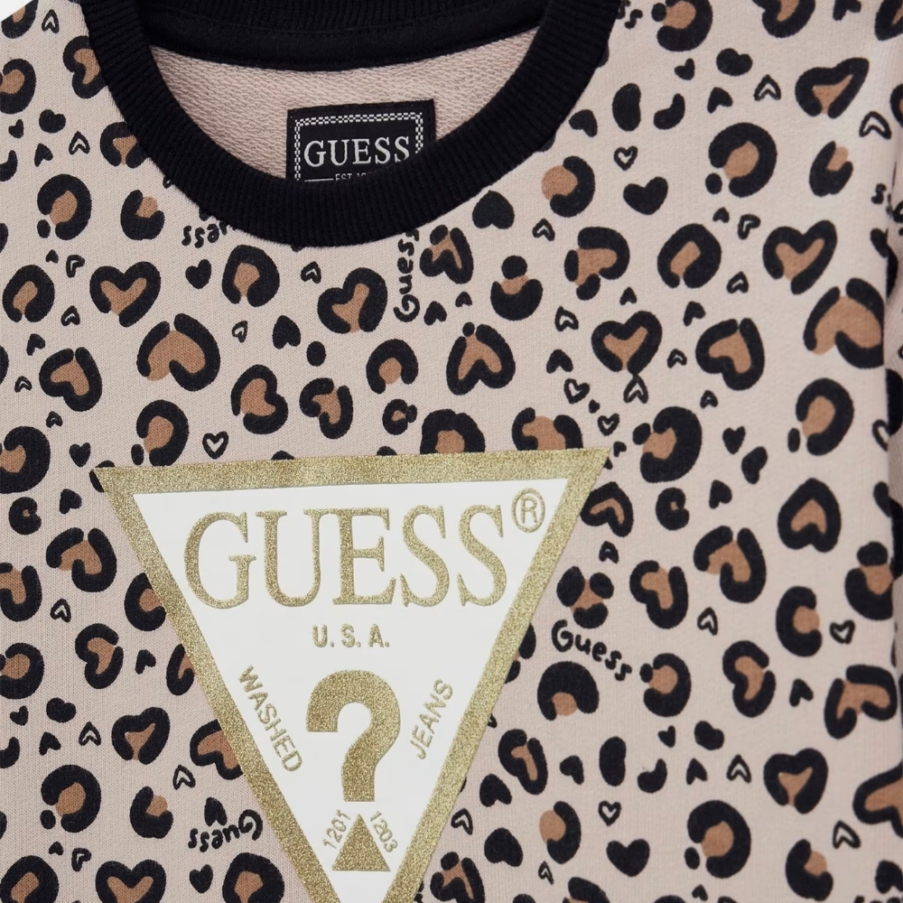 Felpa Guess logo triangolo con glitter