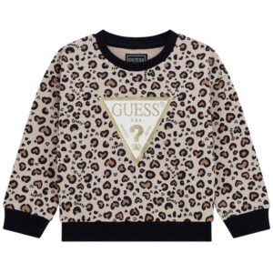 Felpa Guess logo triangolo con glitter