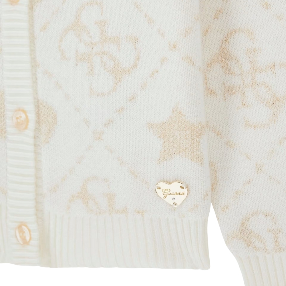 Cardigan Guess con logo con lurex