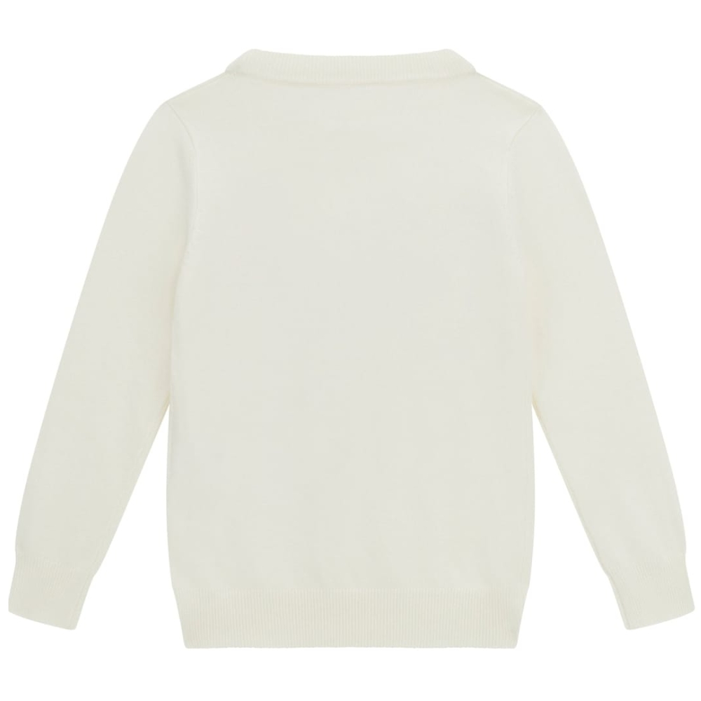 Maglione Guess con cuore paillettes e scritta rossa