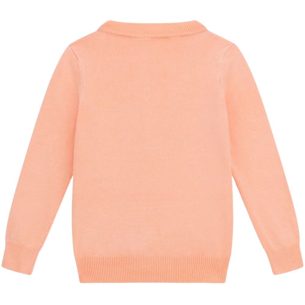 Maglione Guess con cuore paillettes e scritta rossa