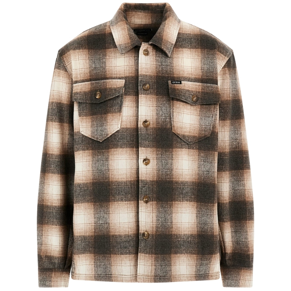 Camicia Guess in flanella di cotone
