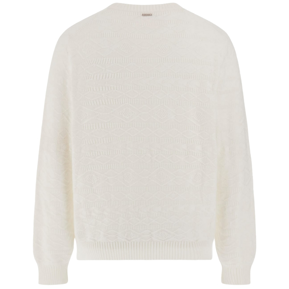 Maglione Guess girocollo trama geometrica