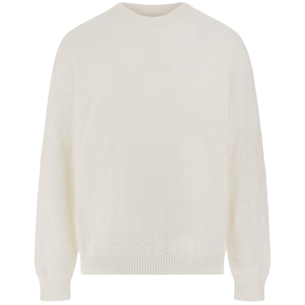 Maglione Guess girocollo trama geometrica