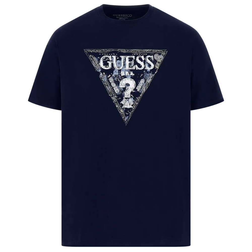 T-Shirt Guess con logo triangolo