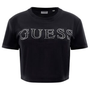 T-Shirt Guess cropped in velluto