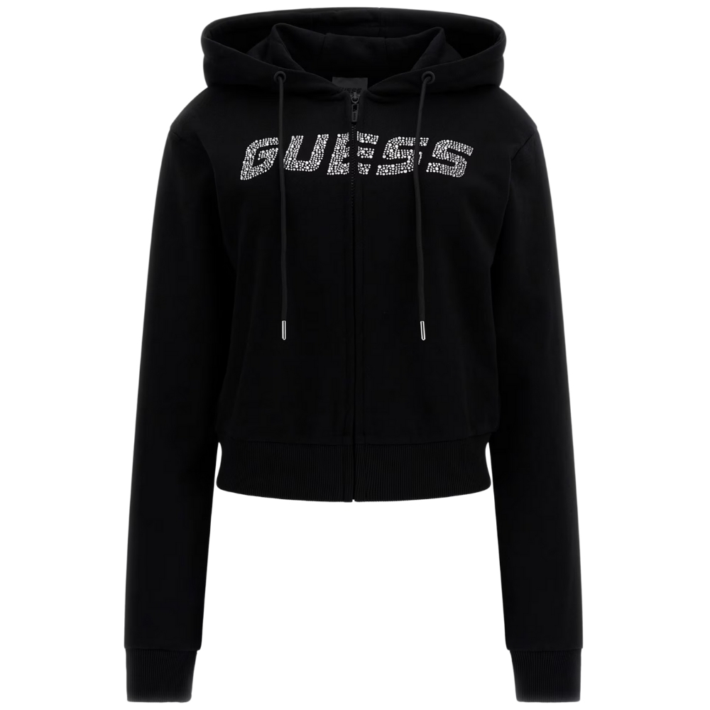 Felpa Guess con cappuccio e logo con strass