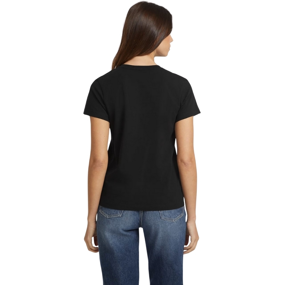 T-shirt Guess classica con logo triangolo mini