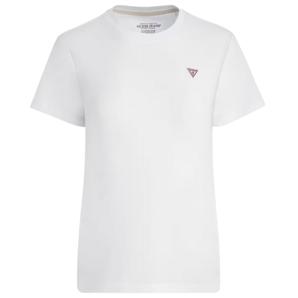 T-shirt Guess classica con logo triangolo mini