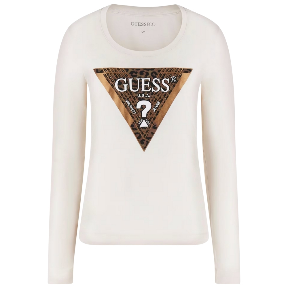 T-shirt Guess vestibilità slim logo triangolo