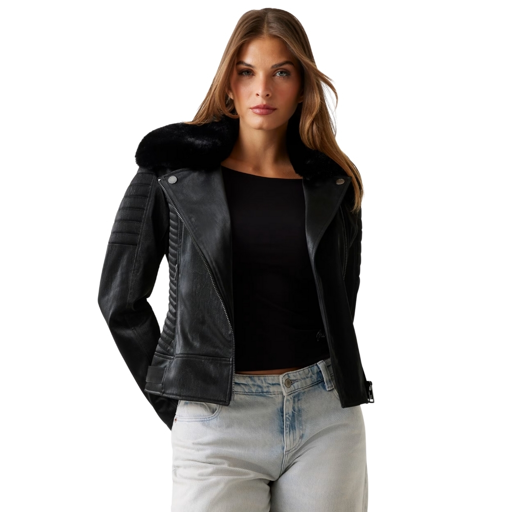 Giacca Guess biker in similpelle