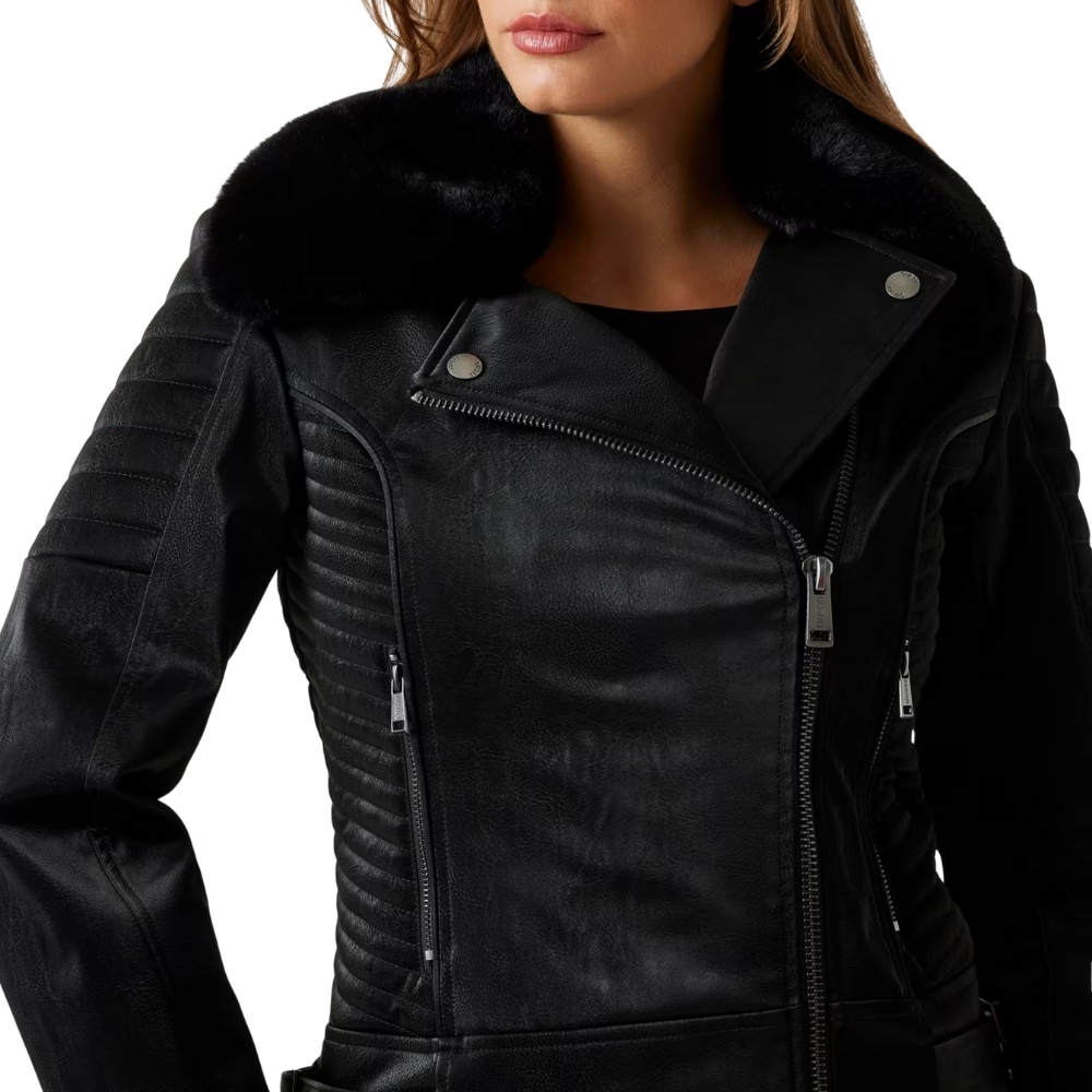 Giacca Guess biker in similpelle