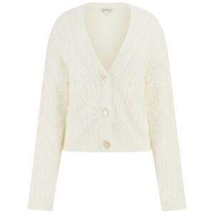 Cardigan Guess filato fuzzy a trecce