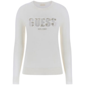 Maglione Guess logo frontale strass