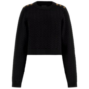 Maglione Guess cropped a trecce