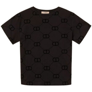 T-Shirt Twinset con stampa flock Oval T