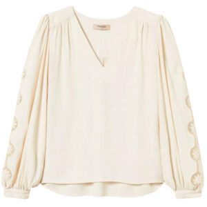 Blusa Twinset in crepe con ricamo