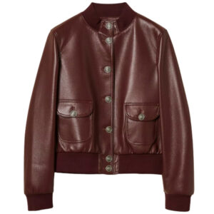 Giacca Twinset effetto pelle con bottoni