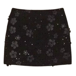 Minigonna Twinset con fiori e paillettes